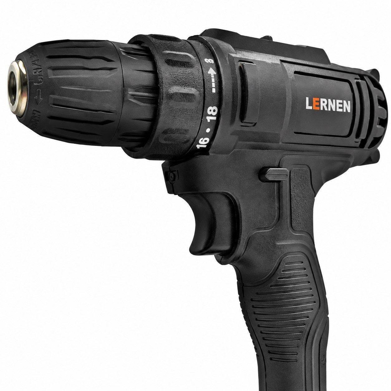 Taladro inalámbrico Lernen TIEC 21 V con batería negro-1