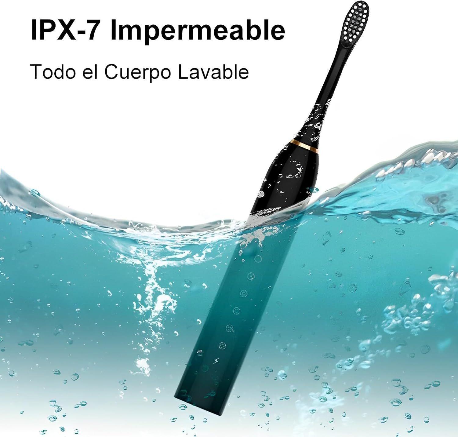 Cepillo dental eléctrico recargable USB con 4 cabezales y 6 modos-3