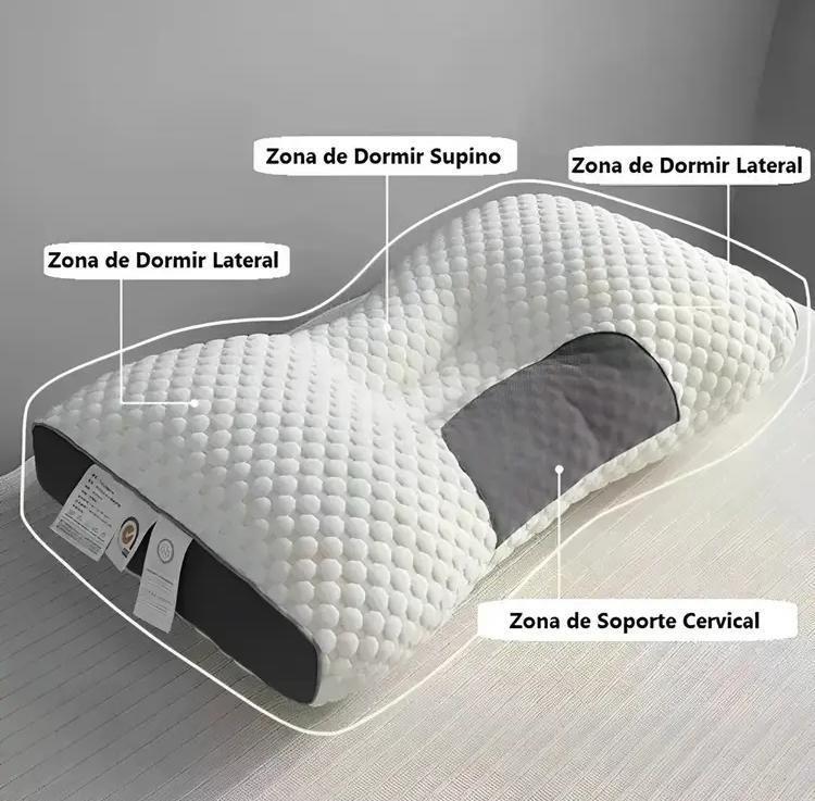 Pack de 2 almohadas ergonómicas 60 x 40 cm con funda lavable-3