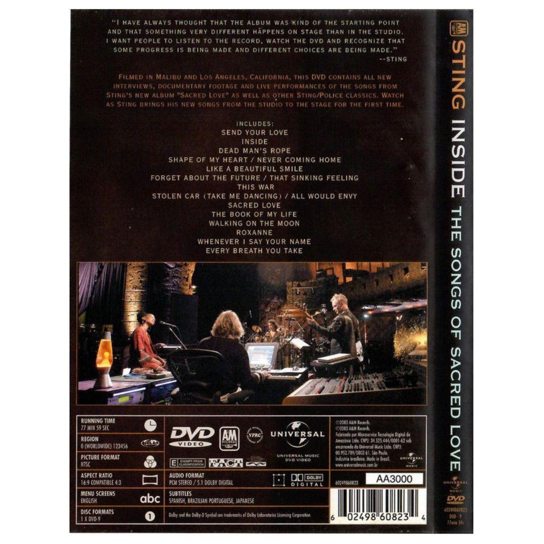 STING - INSIDE THE SONGS OF SACRED LOVE (DVD)-1