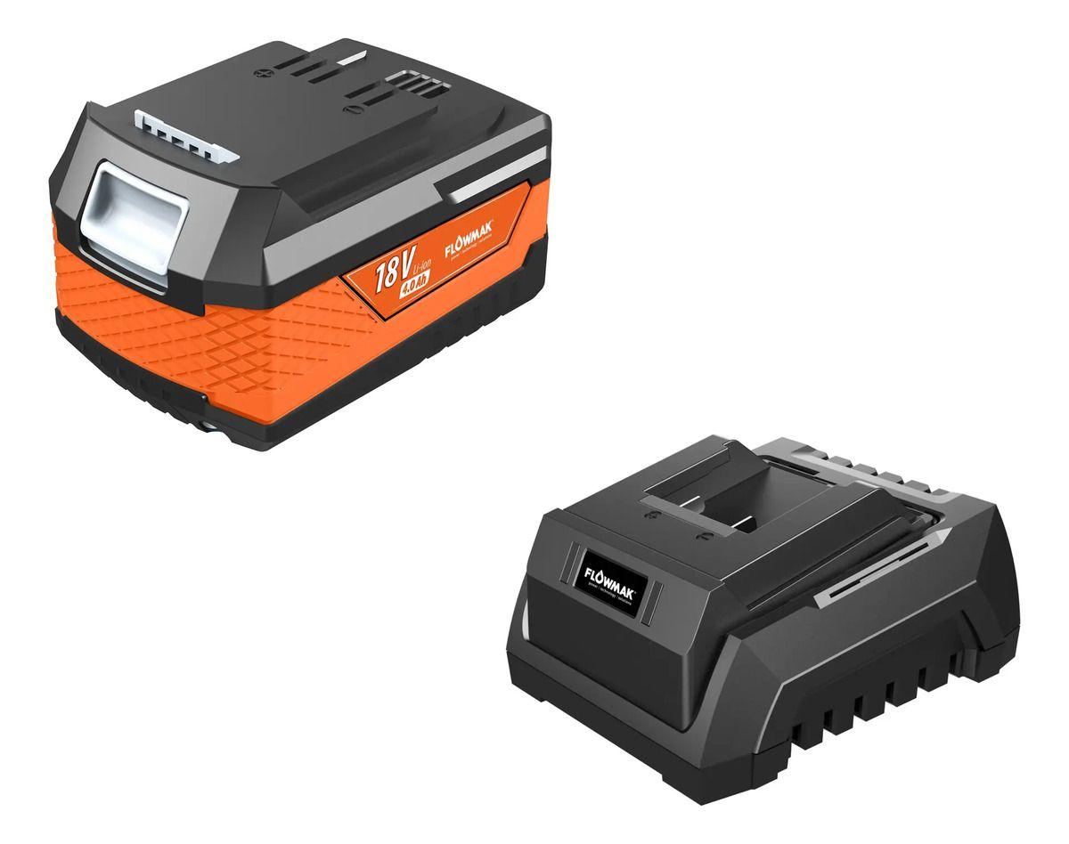 Kit Batería 18v 4ah + Cargador 60w Para Herramientas Flowmak-0