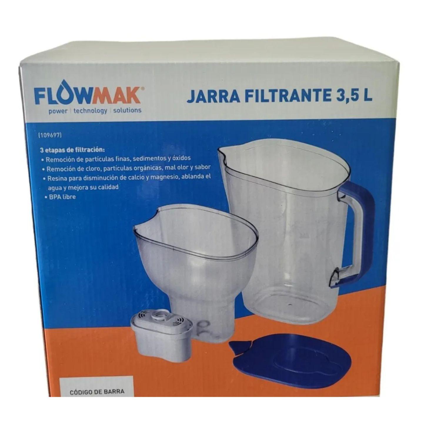 Jarro purificador de agua 3,5 litros con filtro Flowmak-4