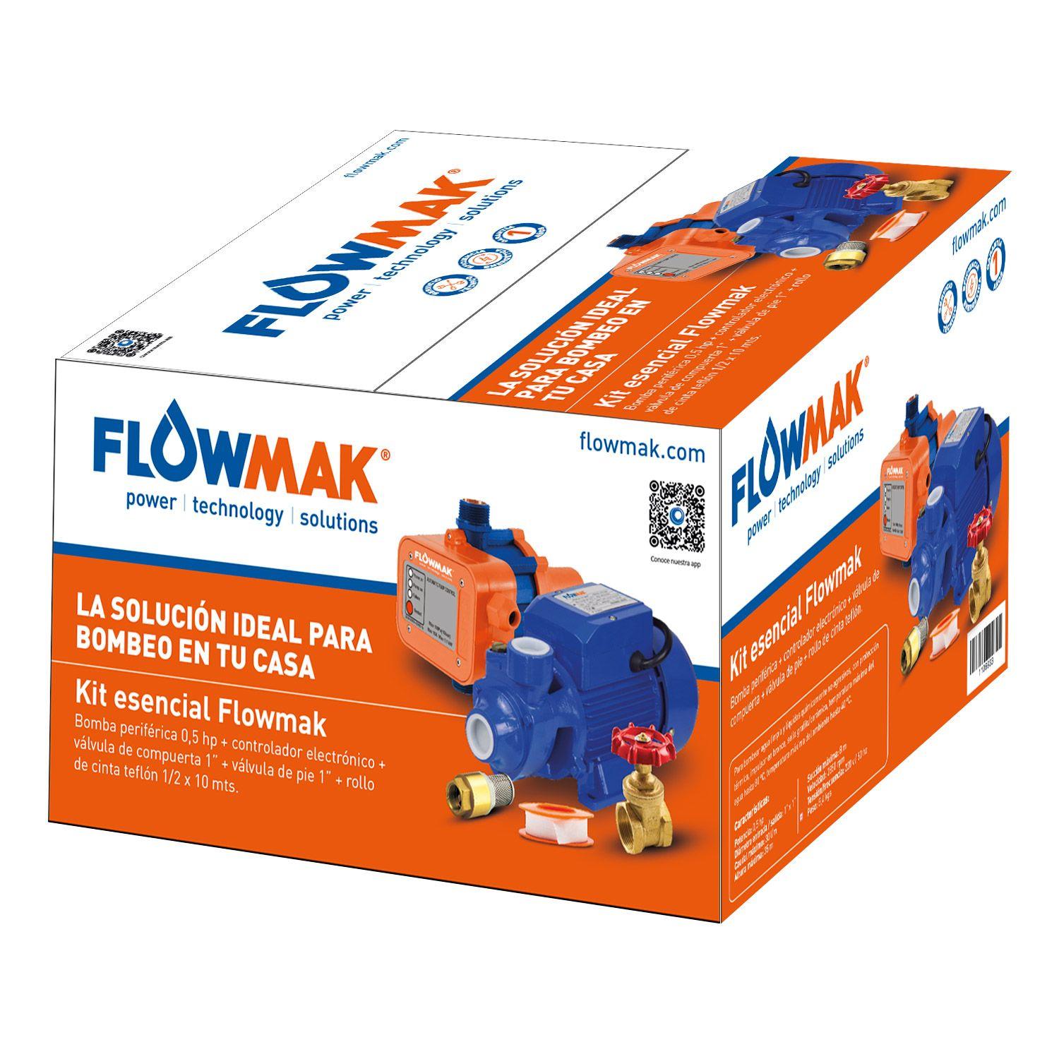 Kit Bomba Periférica 0,5 HP y Controlador Electrónico-2