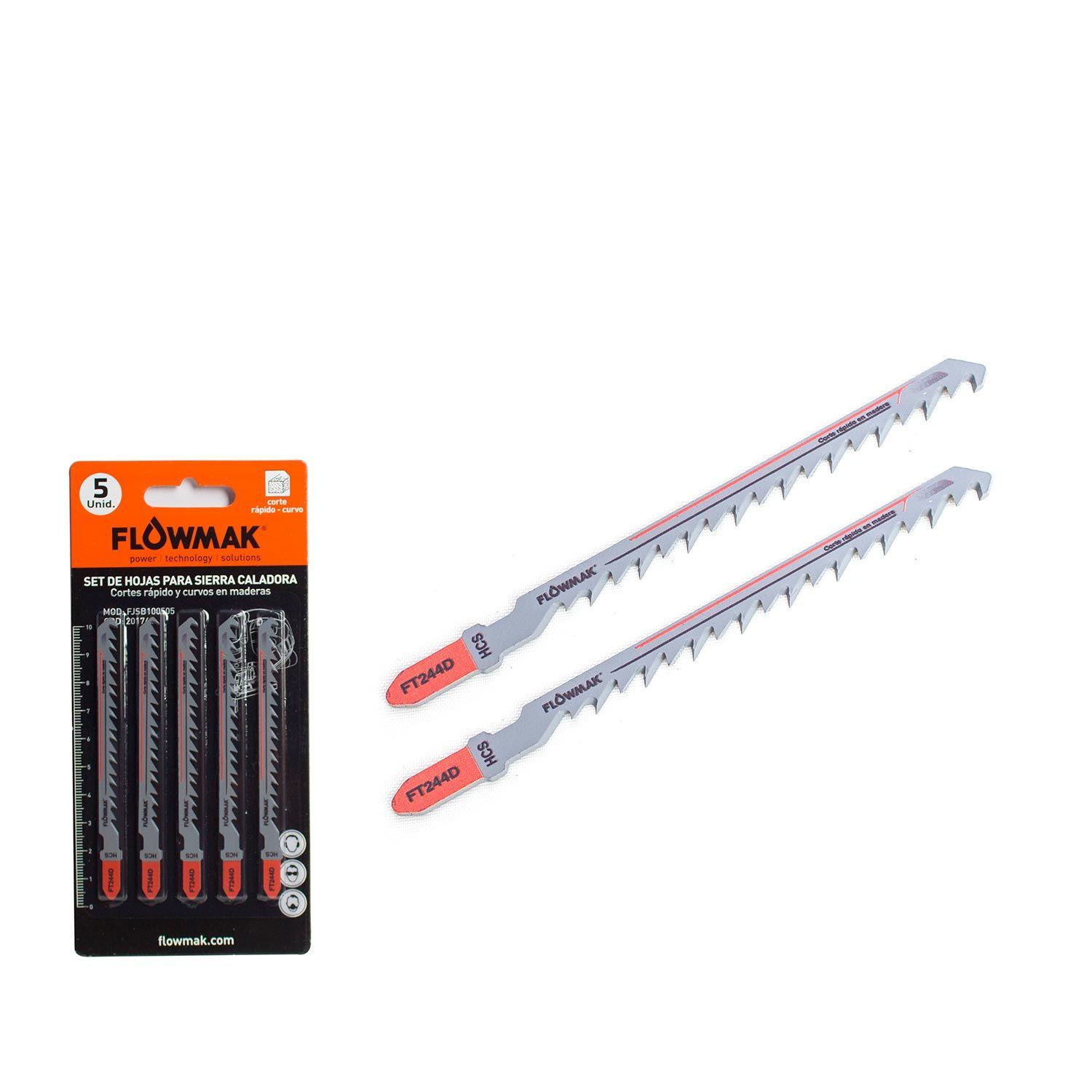 Set de hojas caladora largas madera 5 pzs Flowmak-0
