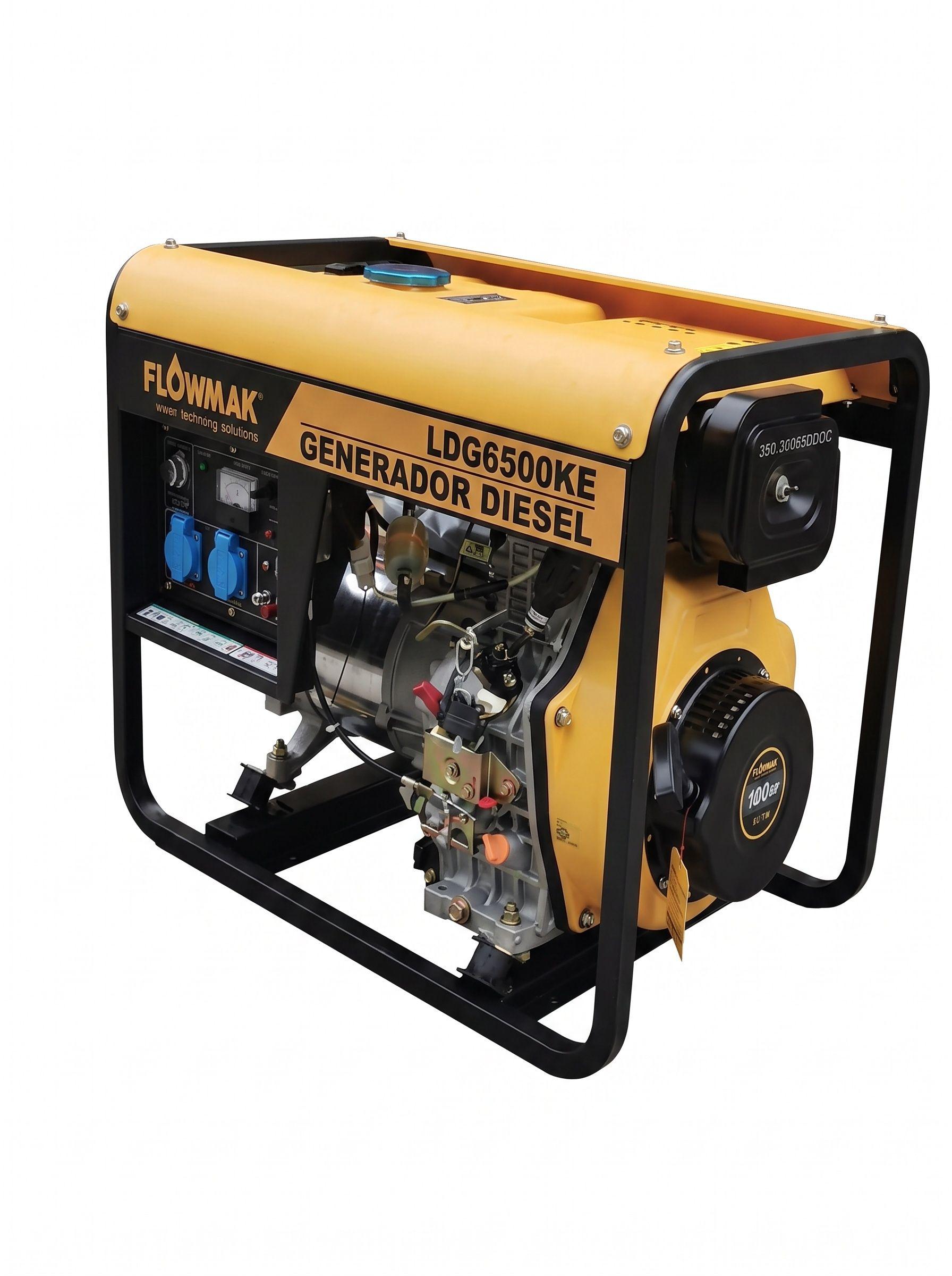 Generador Eléctrico a Diesel  Ldg6500ke 5Kw 220v Flowmak-0
