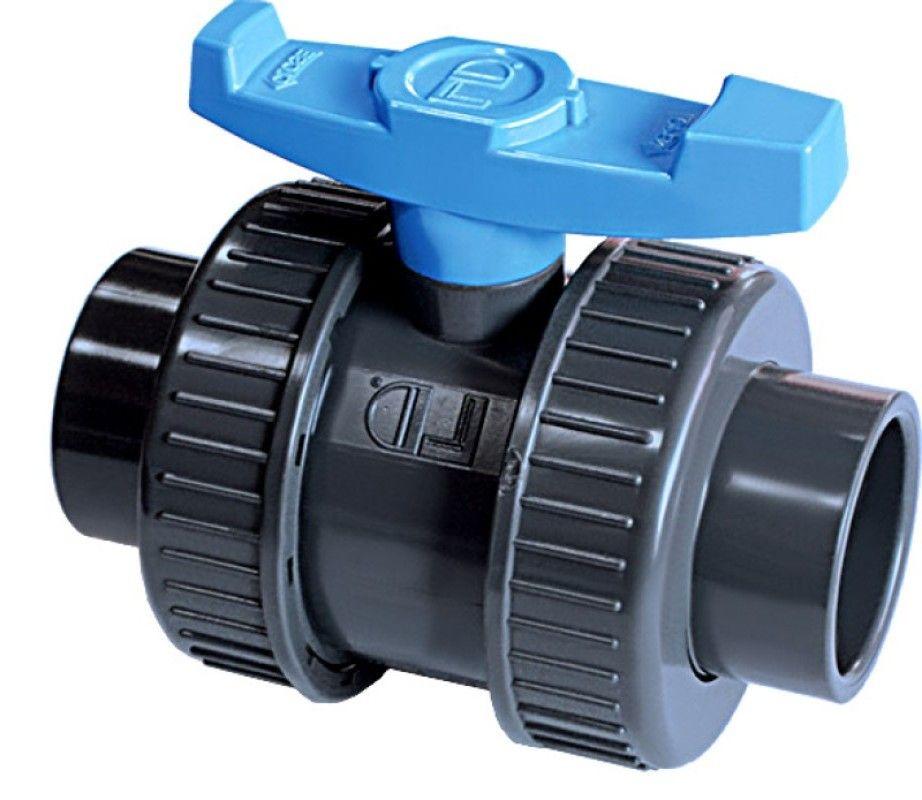 Válvula de Bola Pvc 1/2" 20 mm Doble Amer  Ld-2