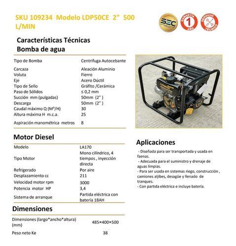 Motobomba Diesel 2 Pulgadas 3,4 Hp Flowmak-2