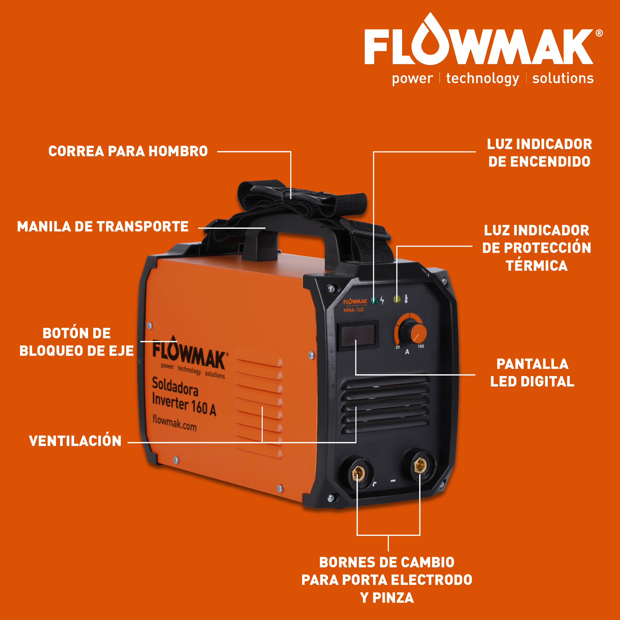 Soldadora inverter 160 Amperes-2