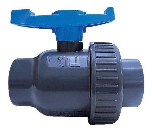 Válvula de Bola Pvc 1/2" 20 mm Doble Amer Hilo  Ld-2