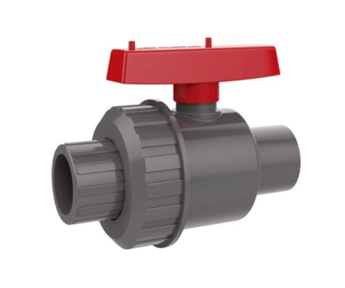 Válvula de Bola Pvc 1" 32 mm Una Amer Hilo  Flowmak-1
