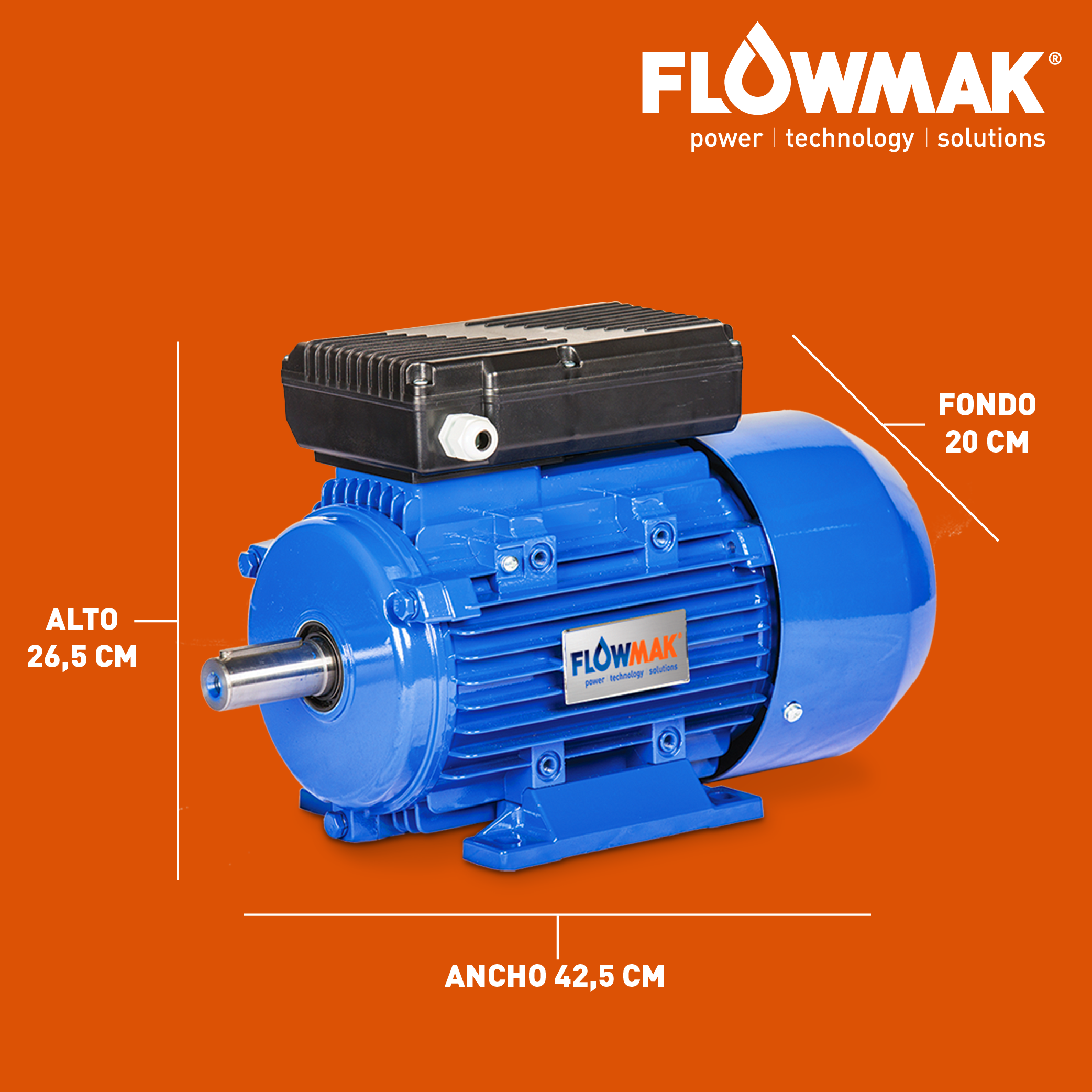 Motor Eléctrico 3 Hp 2820 Rpm 2 Polos 220v Flowmak-3