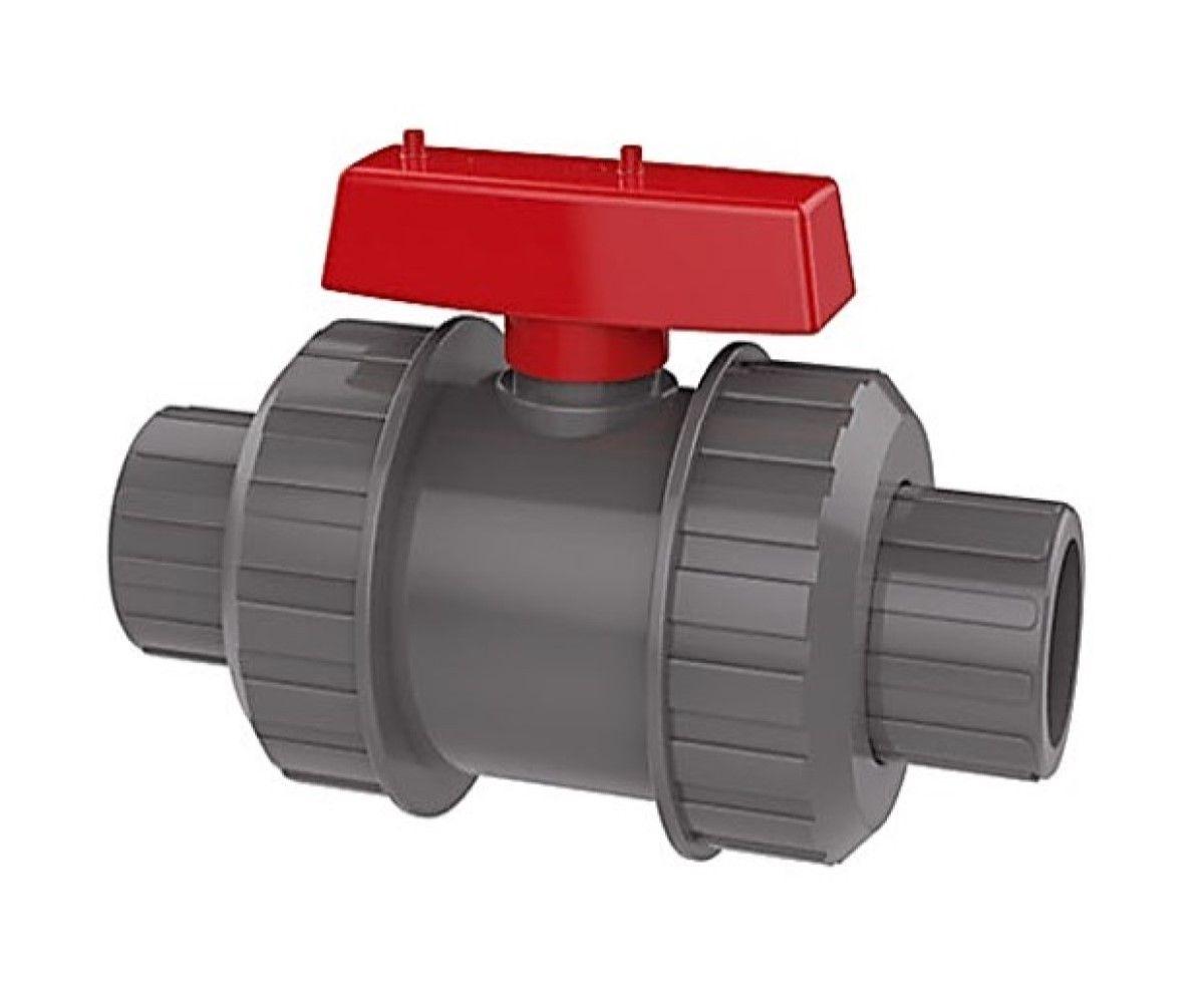 Válvula De Bola Pvc-u 20mm  Doble Amer cementar Flowmak-2