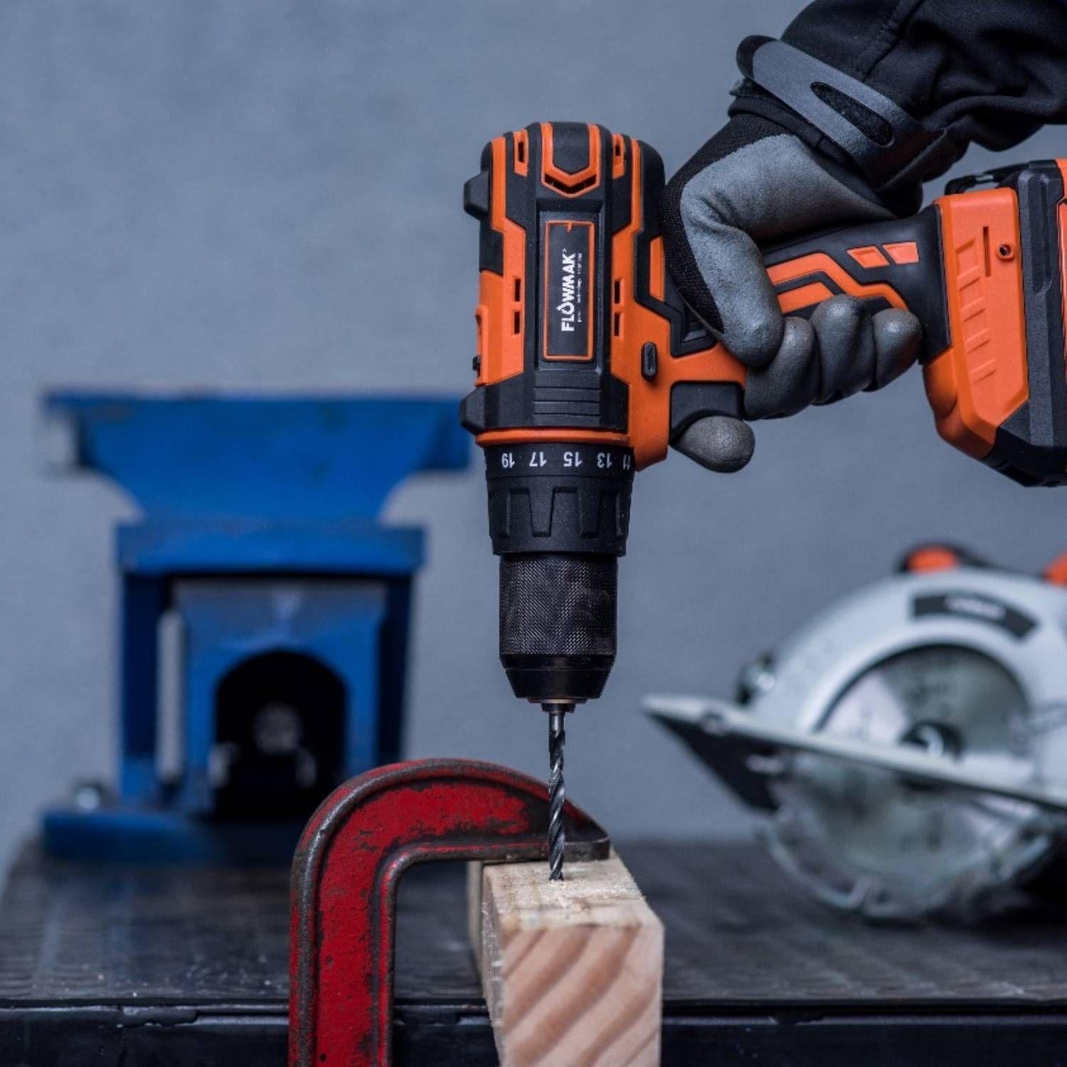 Kit Taladro 13mm Atornillador Linterna y llave impacto-7