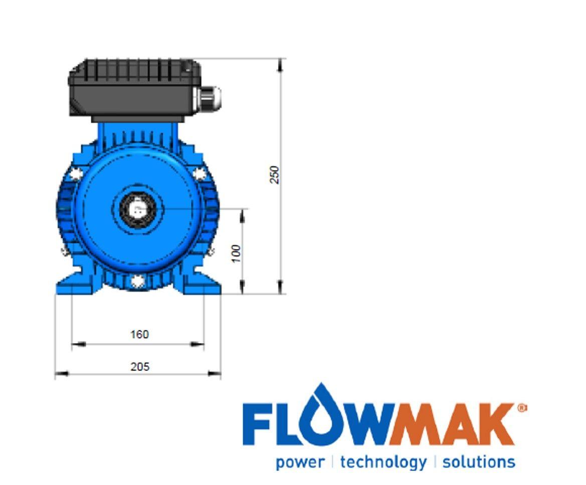 Motor Eléctrico 4HP 2800 Rpm 2 Polos 220v Flowmak-3