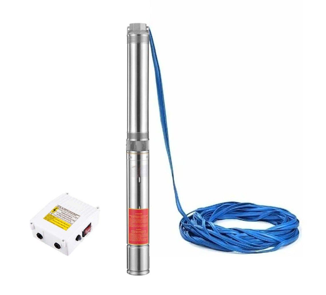 Bomba Sumergible Pozo Profundo 3" 0,5HP + 30Mts Cable 220V Leo-0