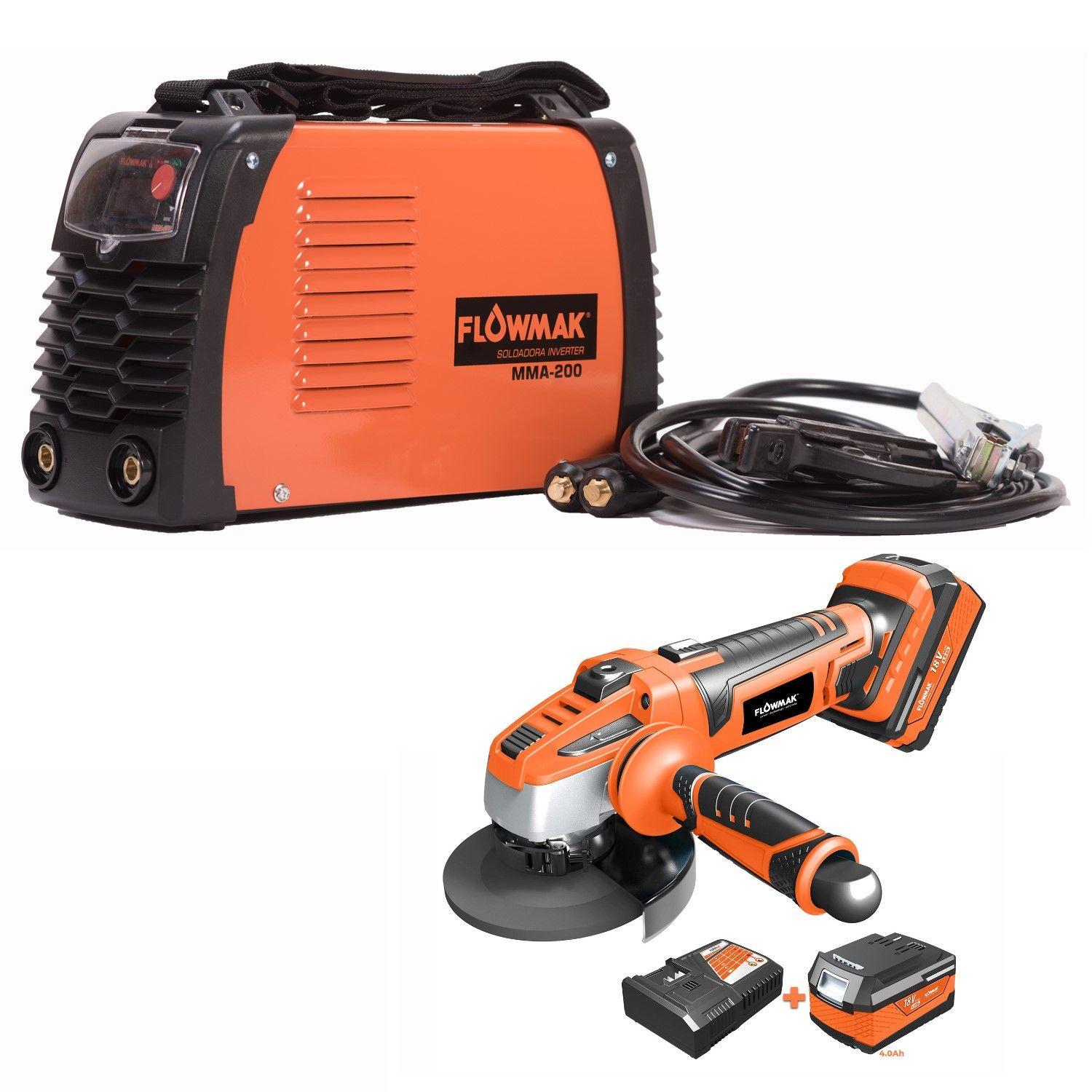 COMBO Soldadora Inverter 200A más Esmeril inalámbrico-0