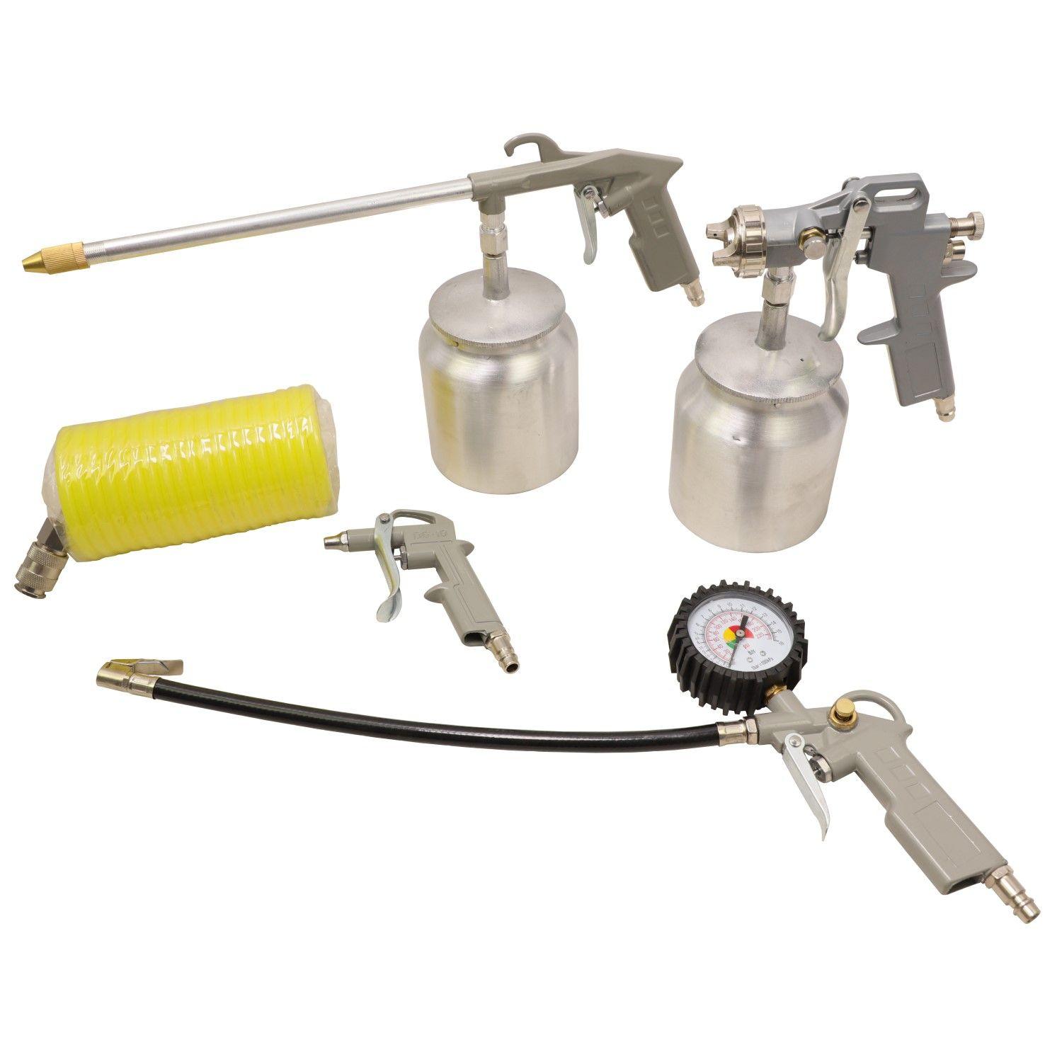 Combo Compresor de Aire 50 Litros 2HP 8 bar Más Kit Accesorios Flowmak-2