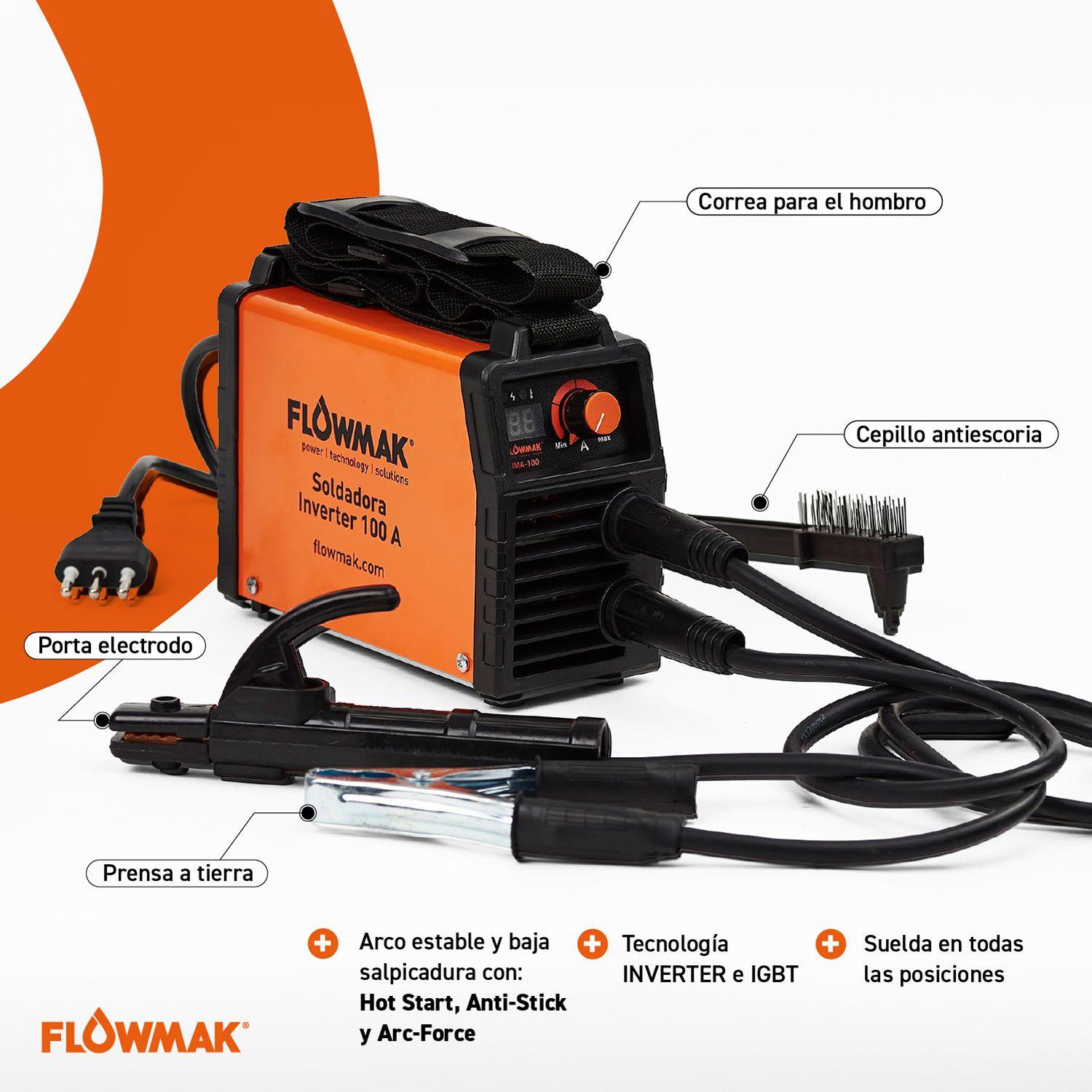 Soldadora Inverter MMA 100 Amperes Flowmak-4