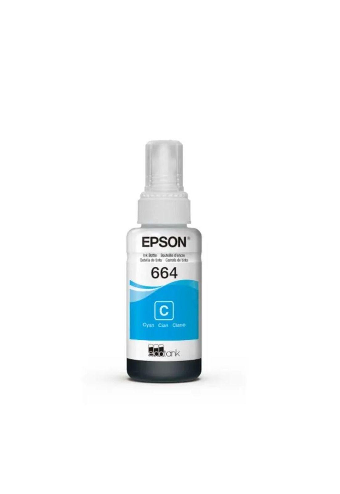 Botella de Tinta Original EPSON T664 Cian-1
