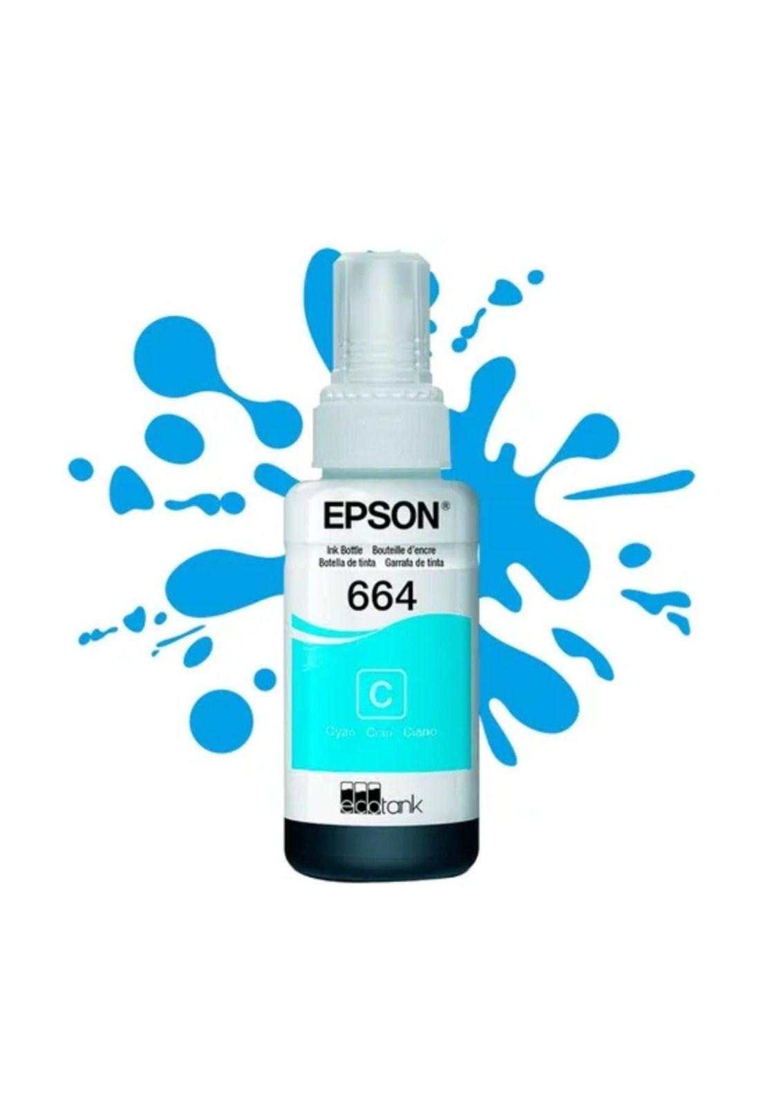 Botella de Tinta Original EPSON T664 Cian-2