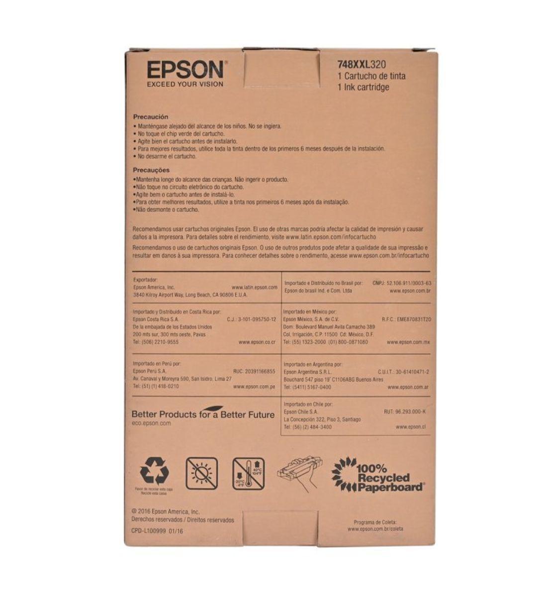 Epson T748 xxl cyan tinta original 748xxl-2