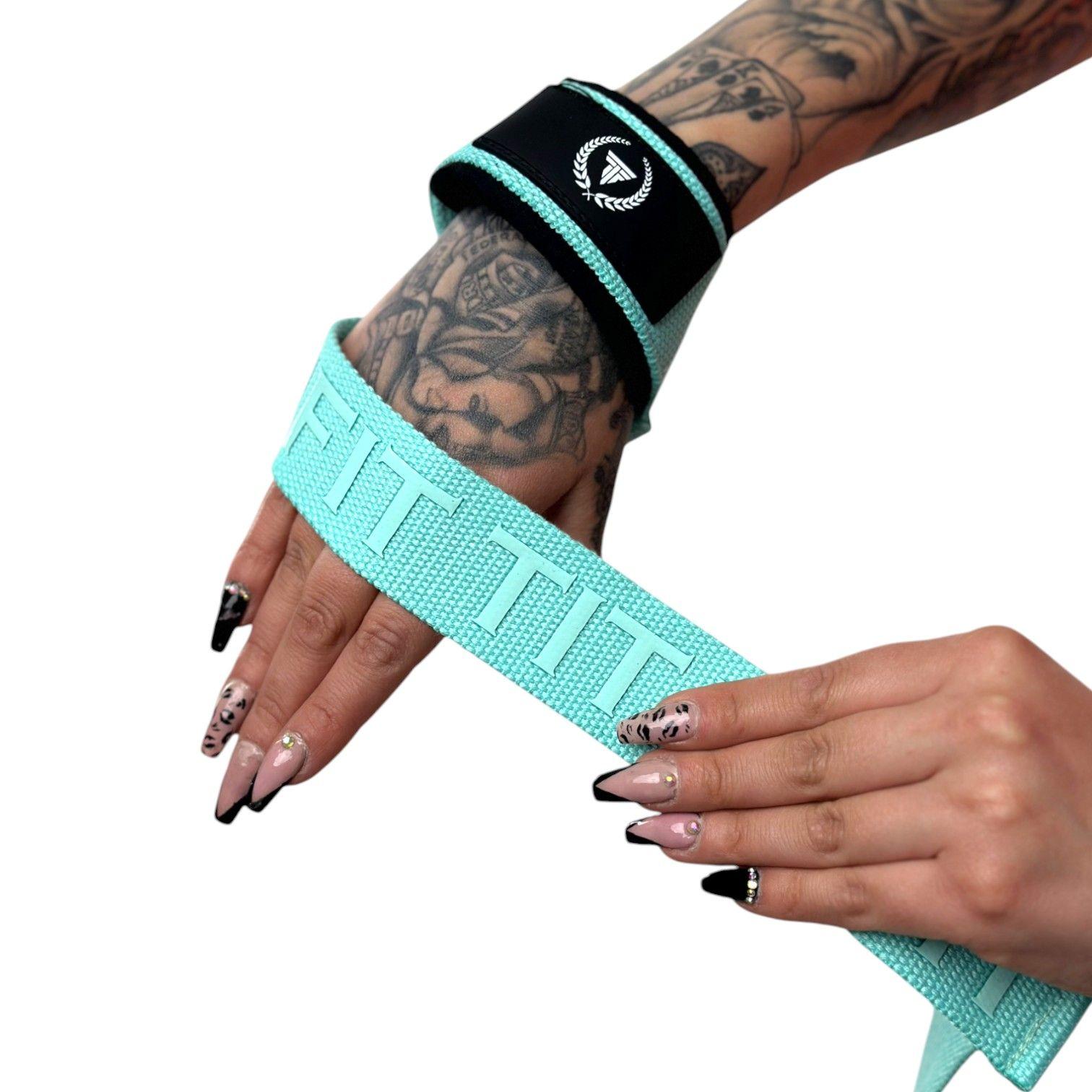 Straps deportivo levantamiento pesas Aspis Celeste -1
