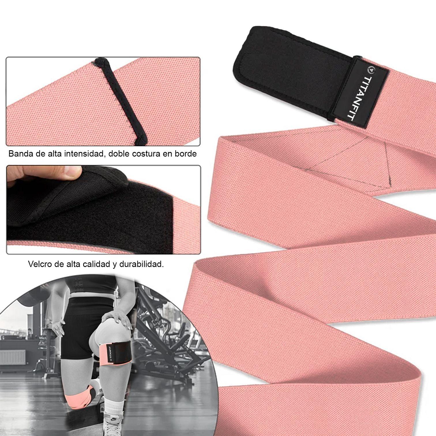 Rodillera elastica compresion pesas Pelta Rosada -6