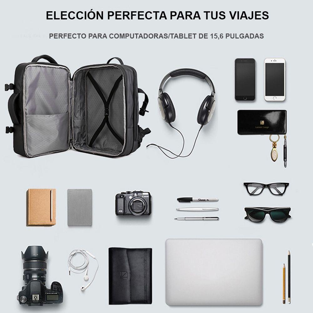 Mochila viaje expandible 39L Metis ELITE Negra-5
