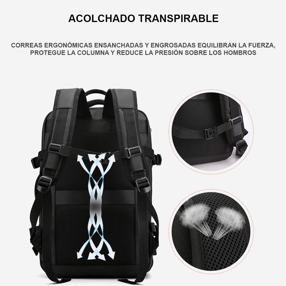 Mochila viaje expandible 39L Metis ELITE Negra-7