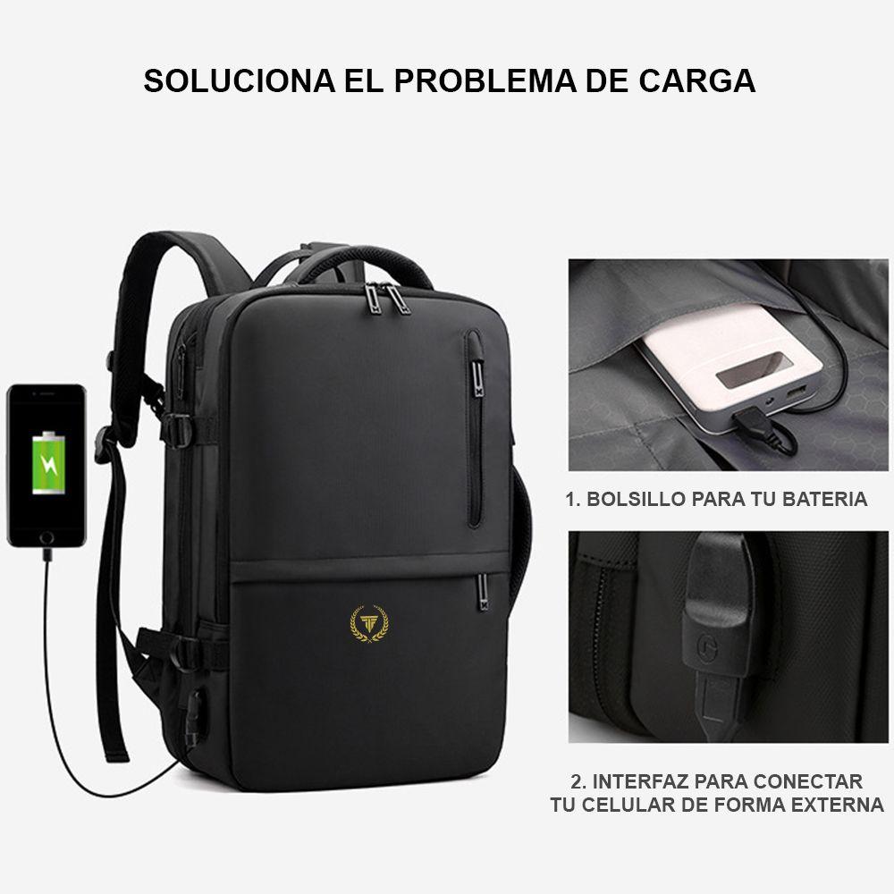 Mochila viaje expandible 39L Metis ELITE Negra-8