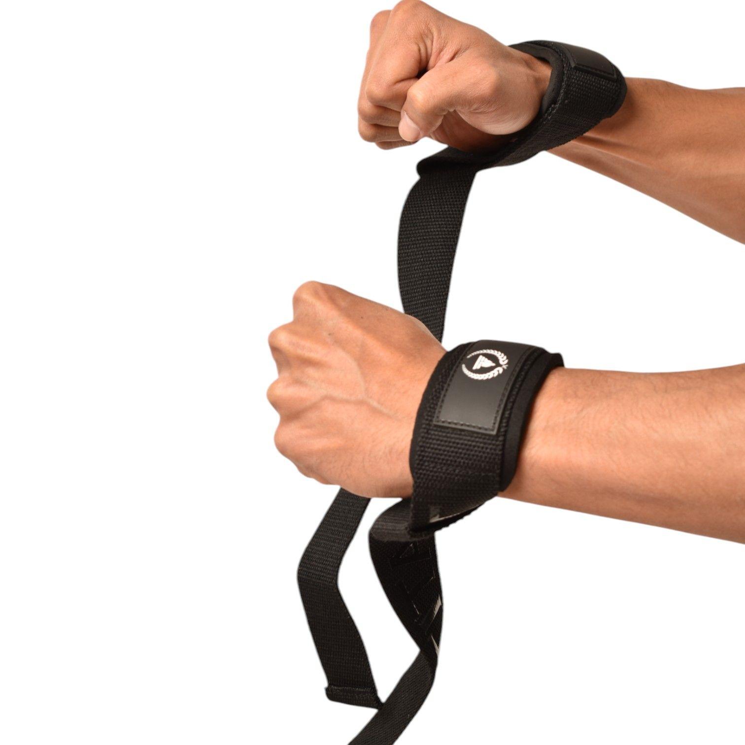 Straps deportivo levantamiento pesas Aspis Negro -2