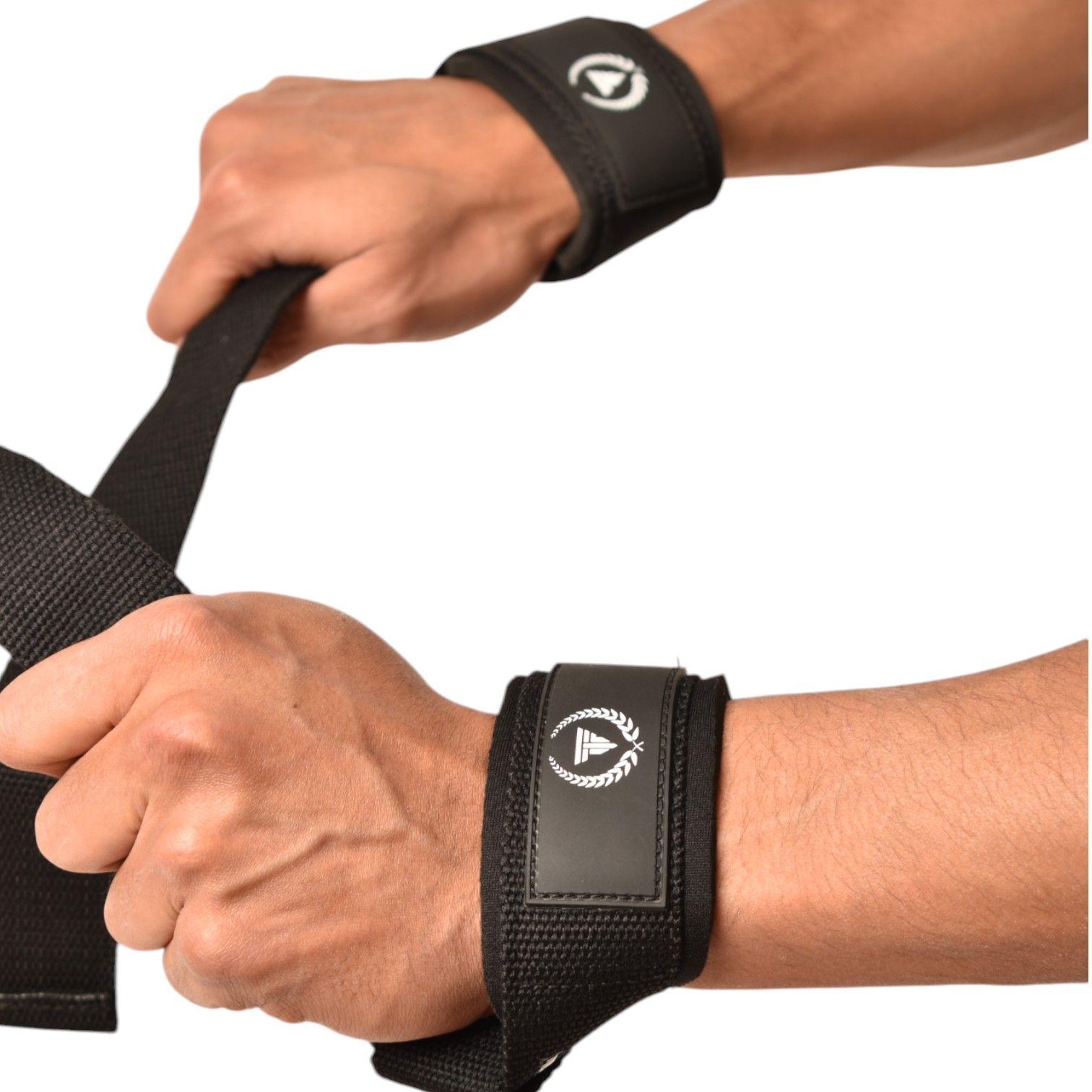 Straps deportivo levantamiento pesas Aspis Negro -4