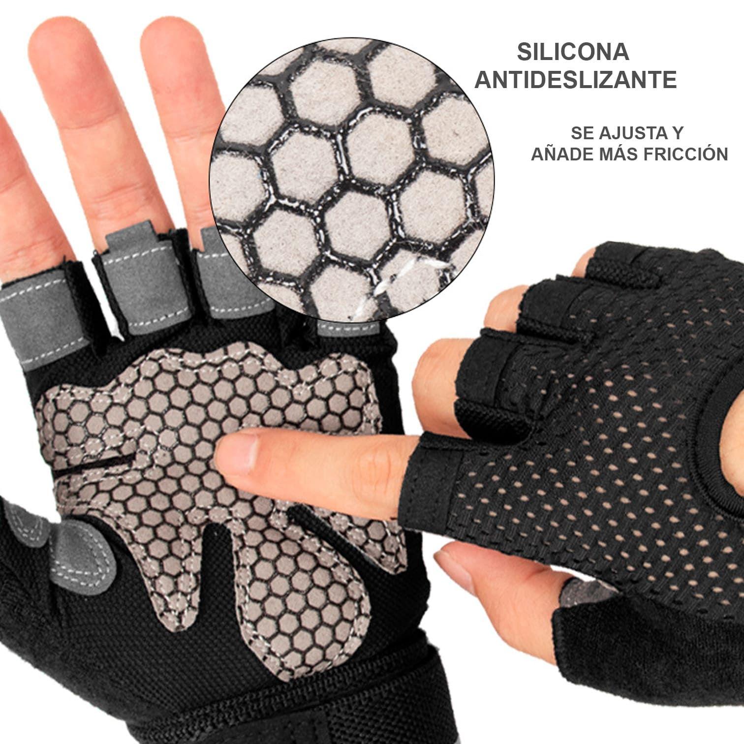 Guantes Gimnasio Entrenamiento Antideslizantes Titanfit Xiphos Negro-3