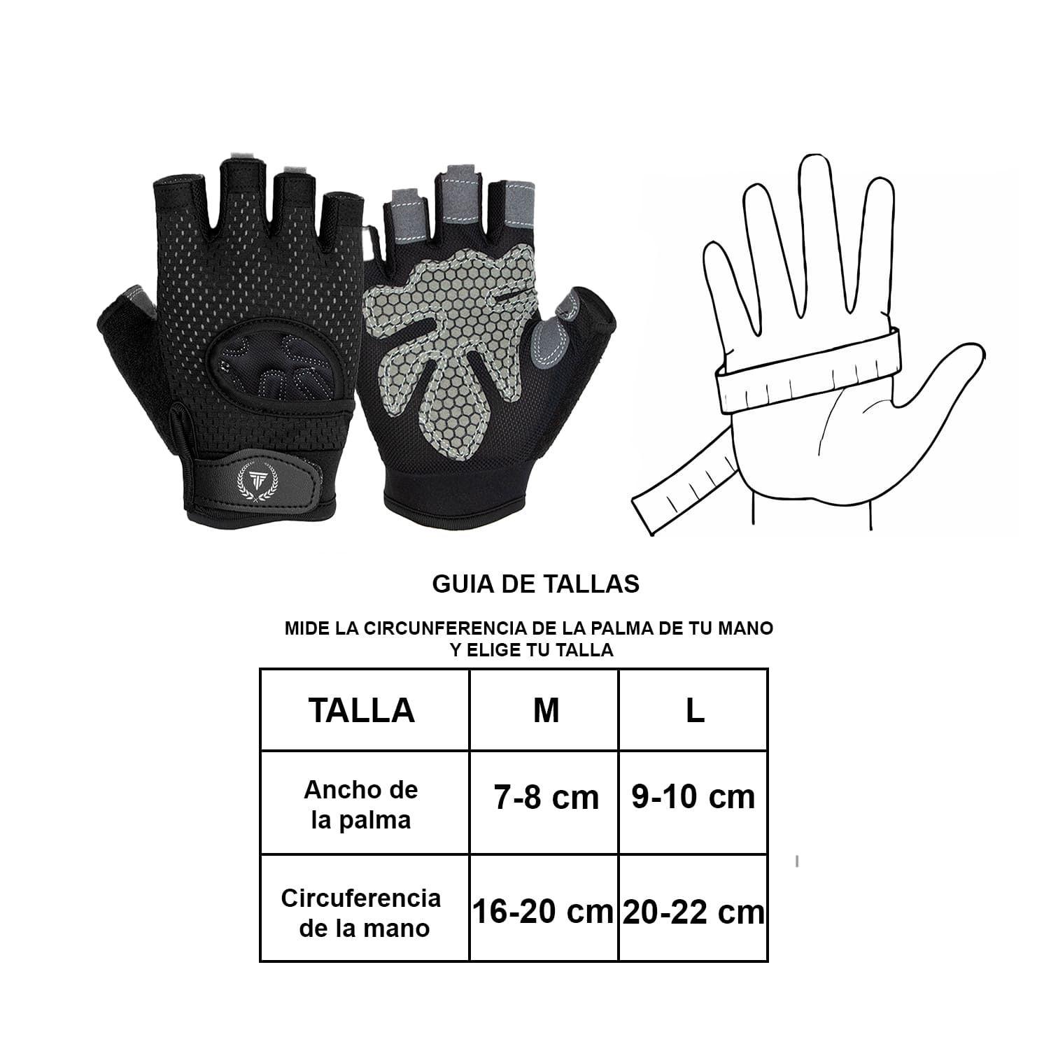 Guantes Gimnasio Entrenamiento Antideslizantes Titanfit Xiphos Negro-9