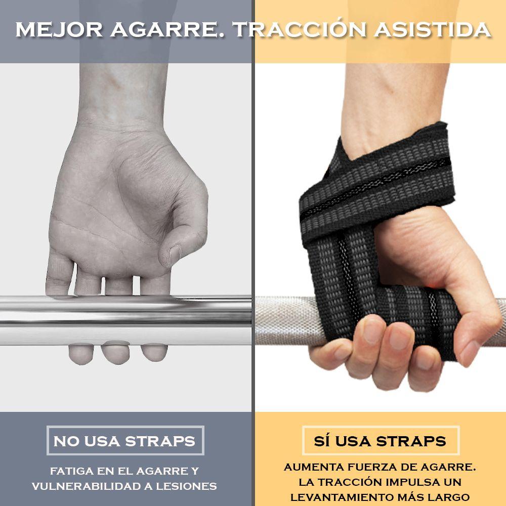 Straps deportivo levantamiento pesas Hoplon Rojo -3