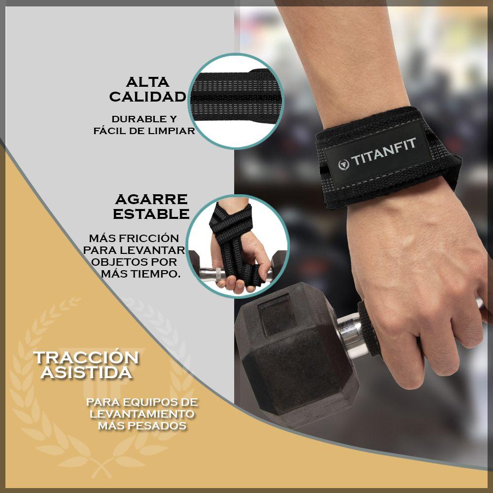 Straps deportivo levantamiento pesas Hoplon Rojo -4