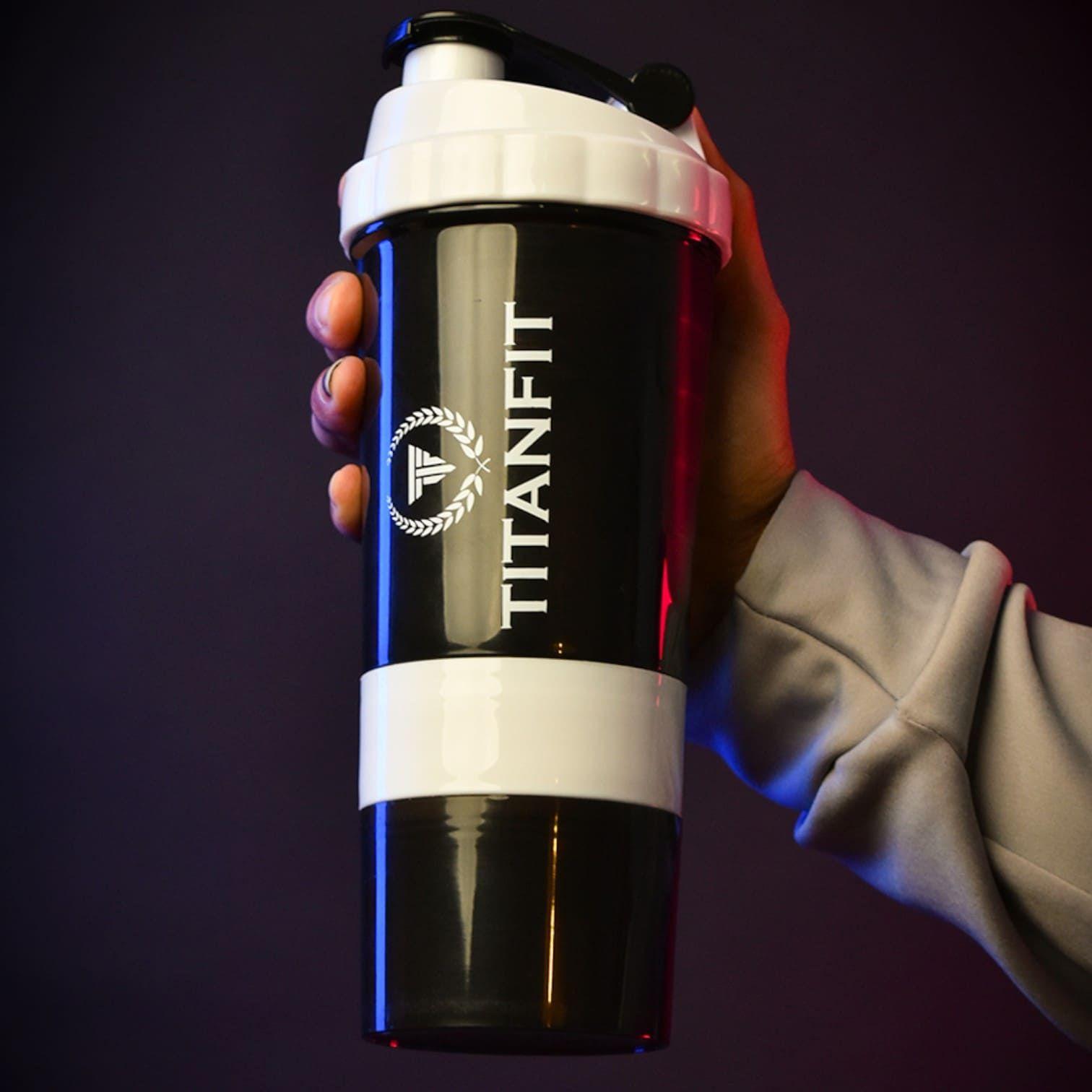 Vaso shaker 3 en 1 Kylix - 500 ml Blanco TITANFIT-4