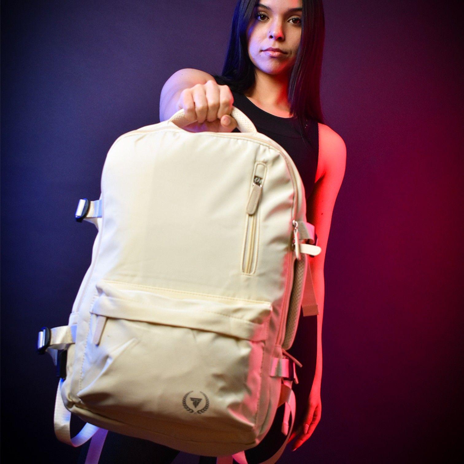 Mochila viaje expandible 39L Metis Off White-1