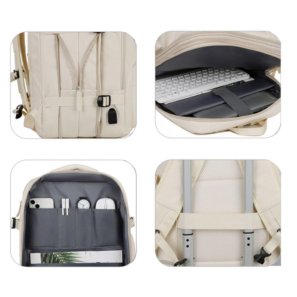 Mochila viaje expandible 39L Metis Off White-7