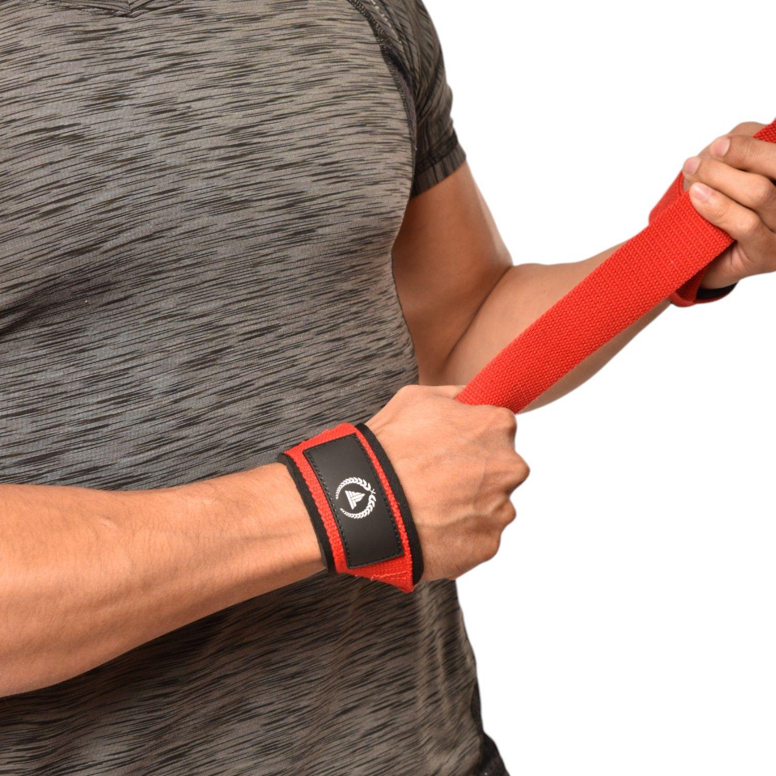 Straps deportivo levantamiento pesas Dory Prometeo Rojo -2