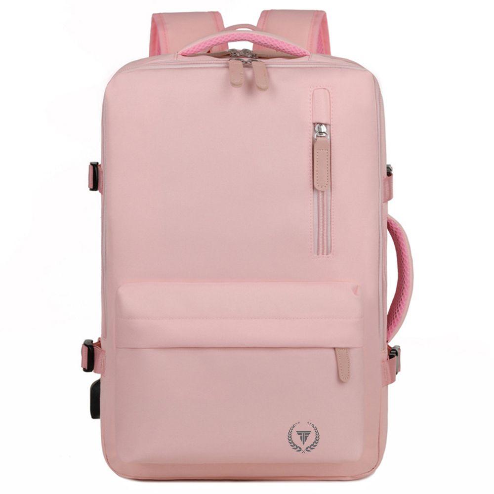 Mochila viaje expandible 39L Metis Rosada-0