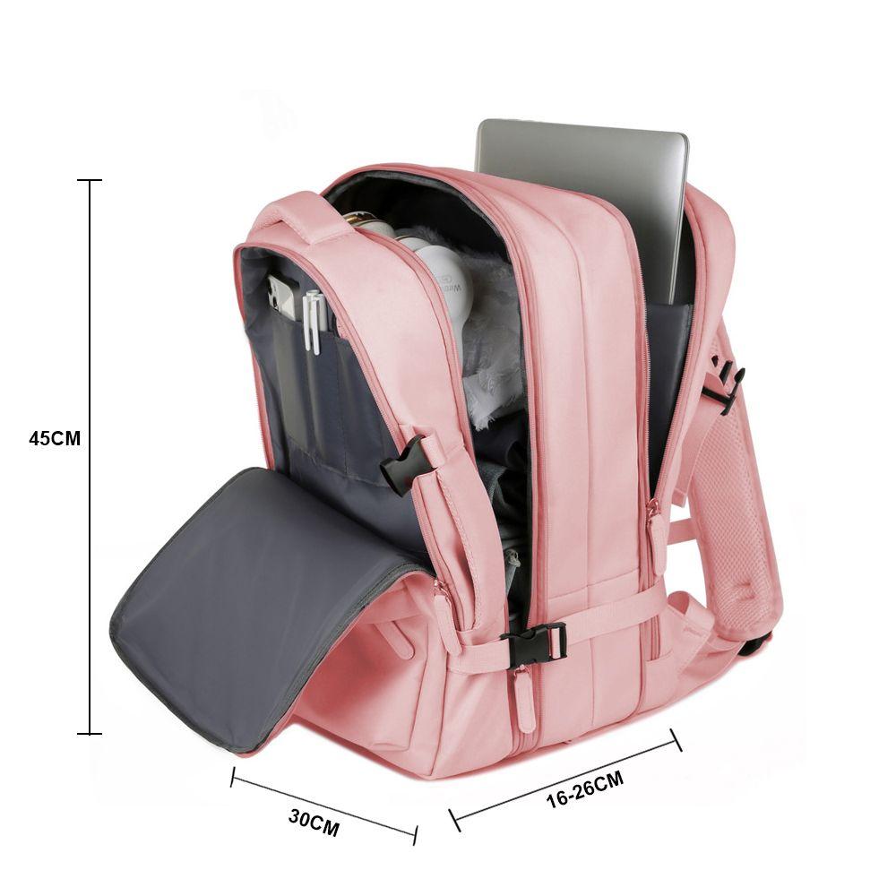 Mochila viaje expandible 39L Metis Rosada-3