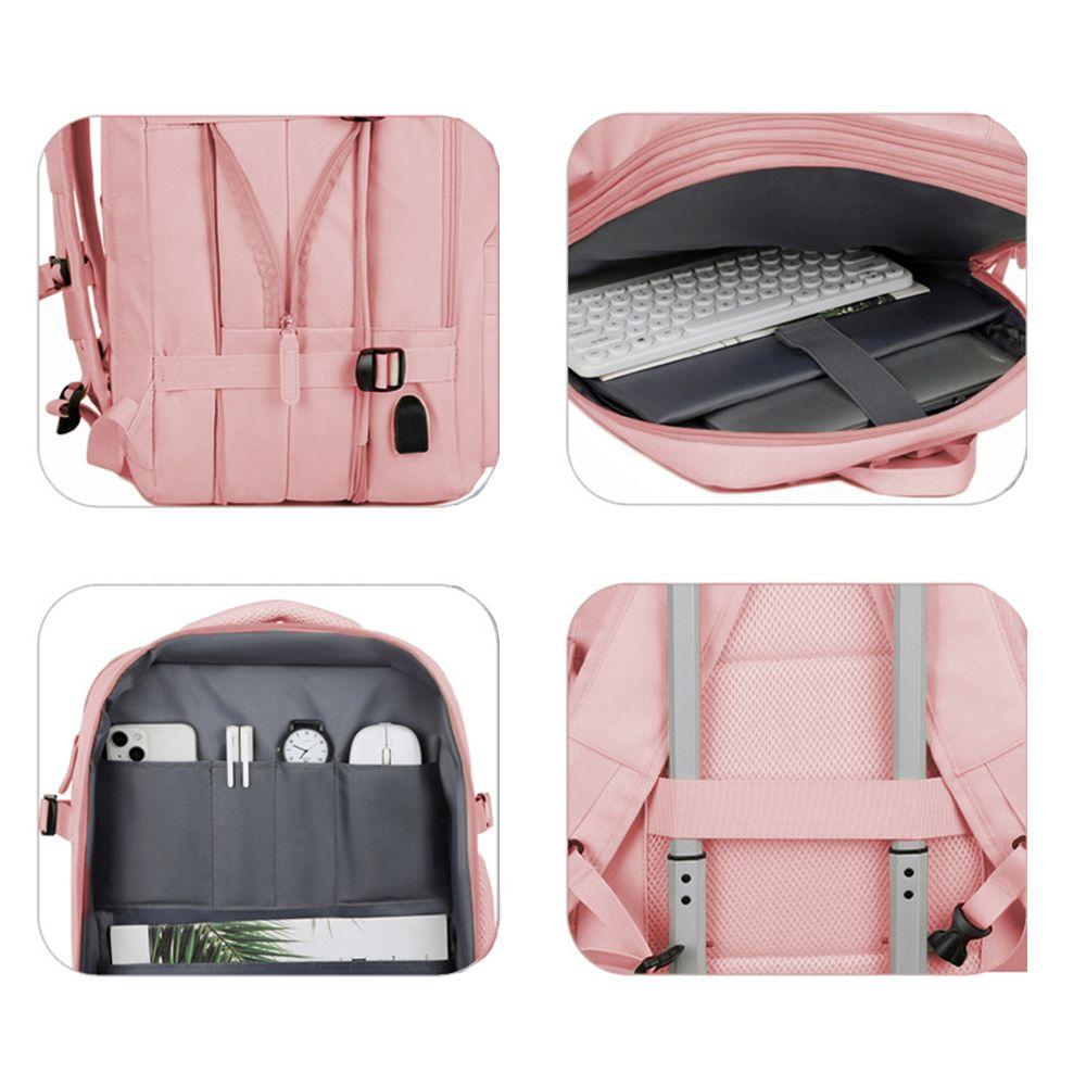 Mochila viaje expandible 39L Metis Rosada-7