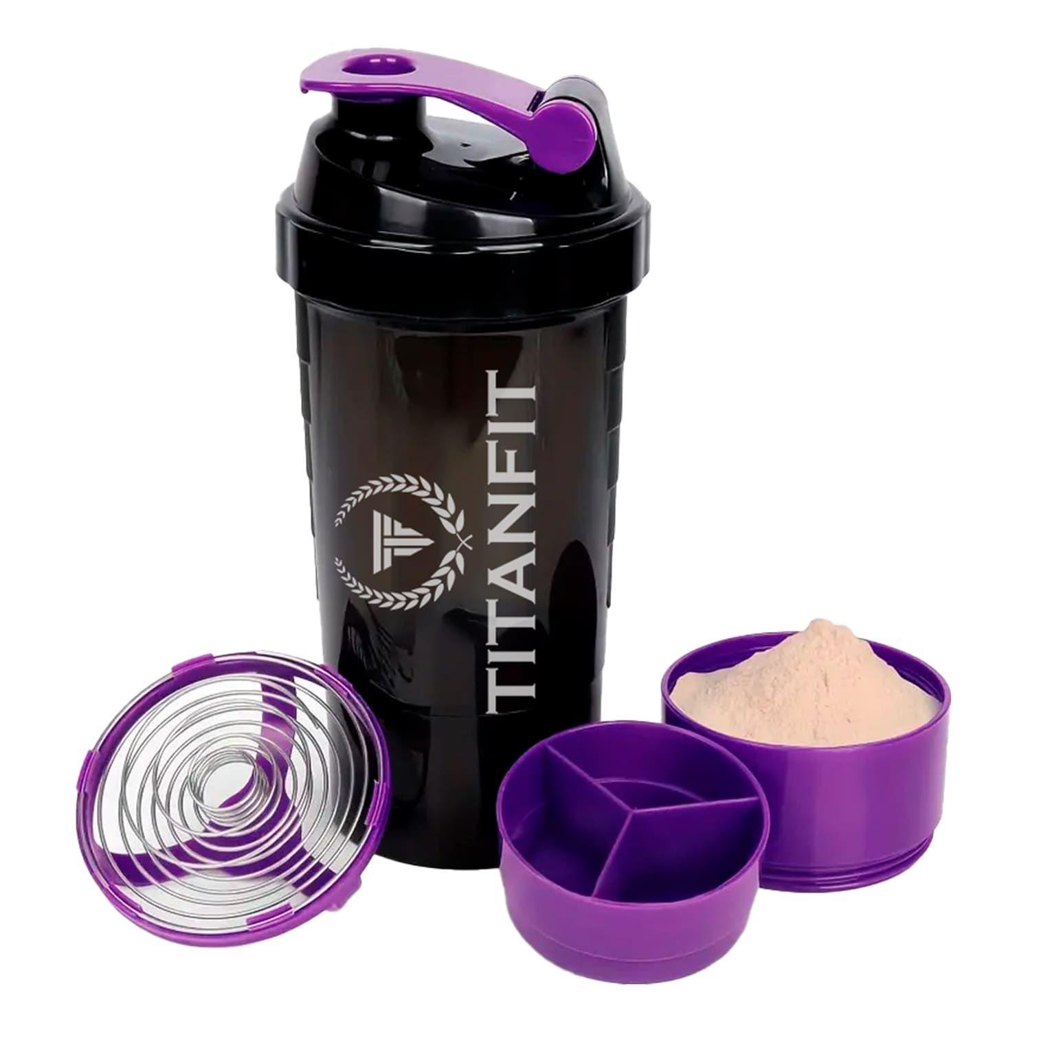 Vaso shaker 3 en 1 Kylix - 500 ml Morado TITANFIT-0