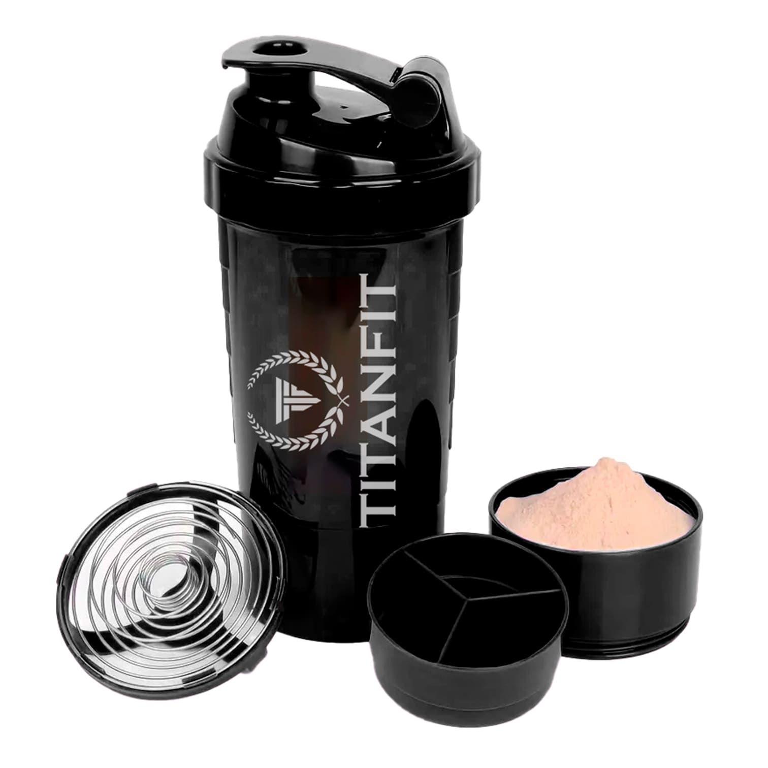 Vaso shaker 3 en 1 Kylix -  500 ml Negro TITANFIT-0