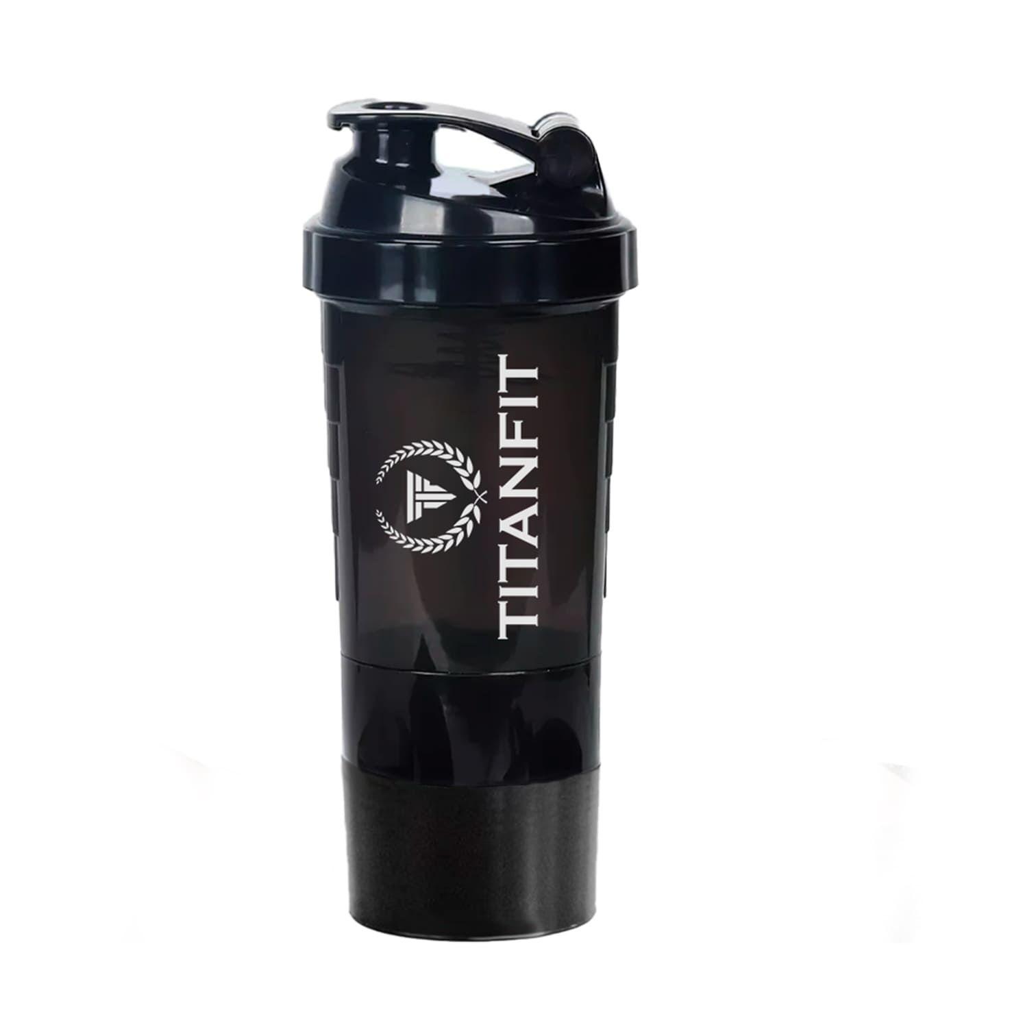 Vaso shaker 3 en 1 Kylix -  500 ml Negro TITANFIT-2