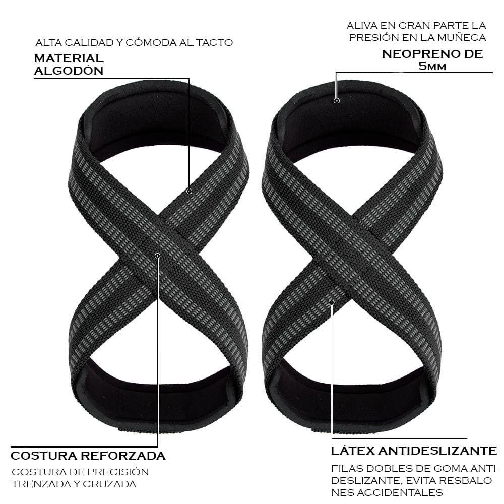Par Straps deportivo levantamiento pesas en 8 Dory Infinito Rojo-6
