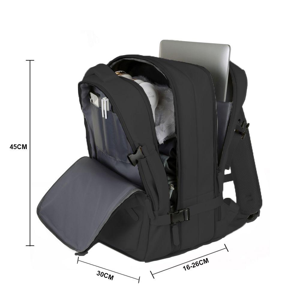 Mochila viaje expandible 39L Metis Negra-3