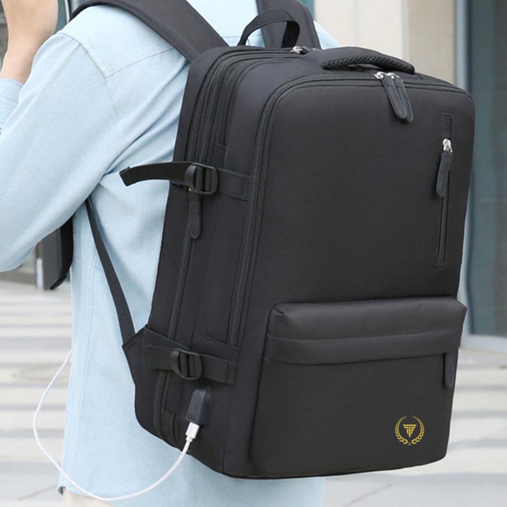 Mochila viaje expandible 39L Metis Negra-4