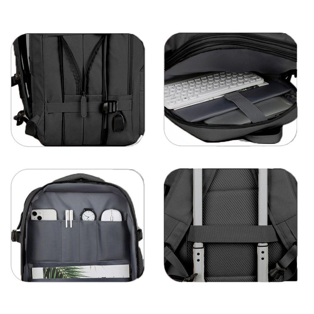 Mochila viaje expandible 39L Metis Negra-6
